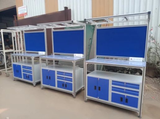 Customized mild steel workstation trolleys