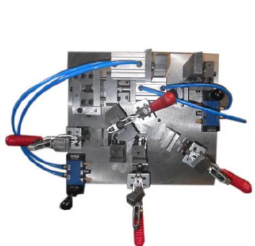 Pneumatic fixture with clamps
